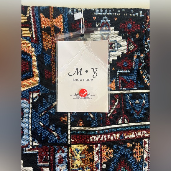 NWT M Y Showroom Boho Quilted Knit Patchwork Skort SZ L (Runs Small) 💖 - Picture 11 of 12